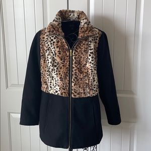 Thalia Sodi Black Leopard Jacket